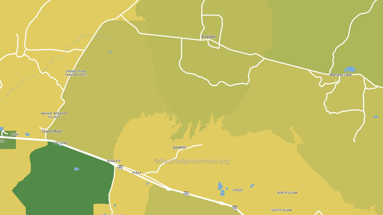 Fort Wingate, NM block-group voter-turnout map