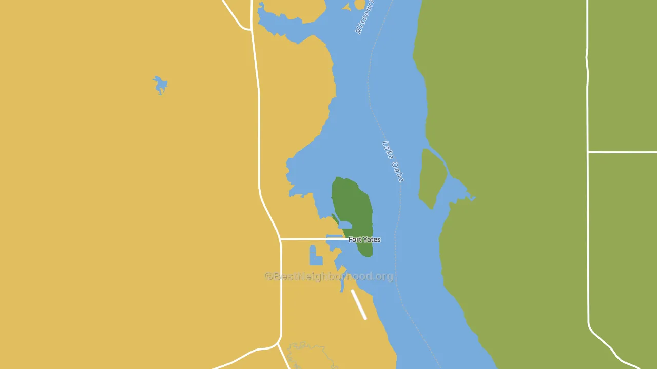 Fort Yates, ND block-group voter-turnout map