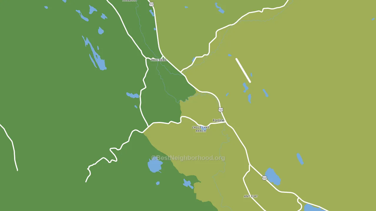 Fortine, MT block-group voter-turnout map