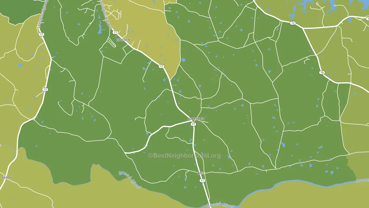 Fortsonia, GA block-group voter-turnout map