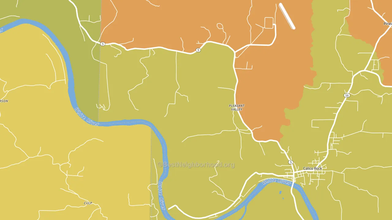 Forty Four, AR block-group voter-turnout map