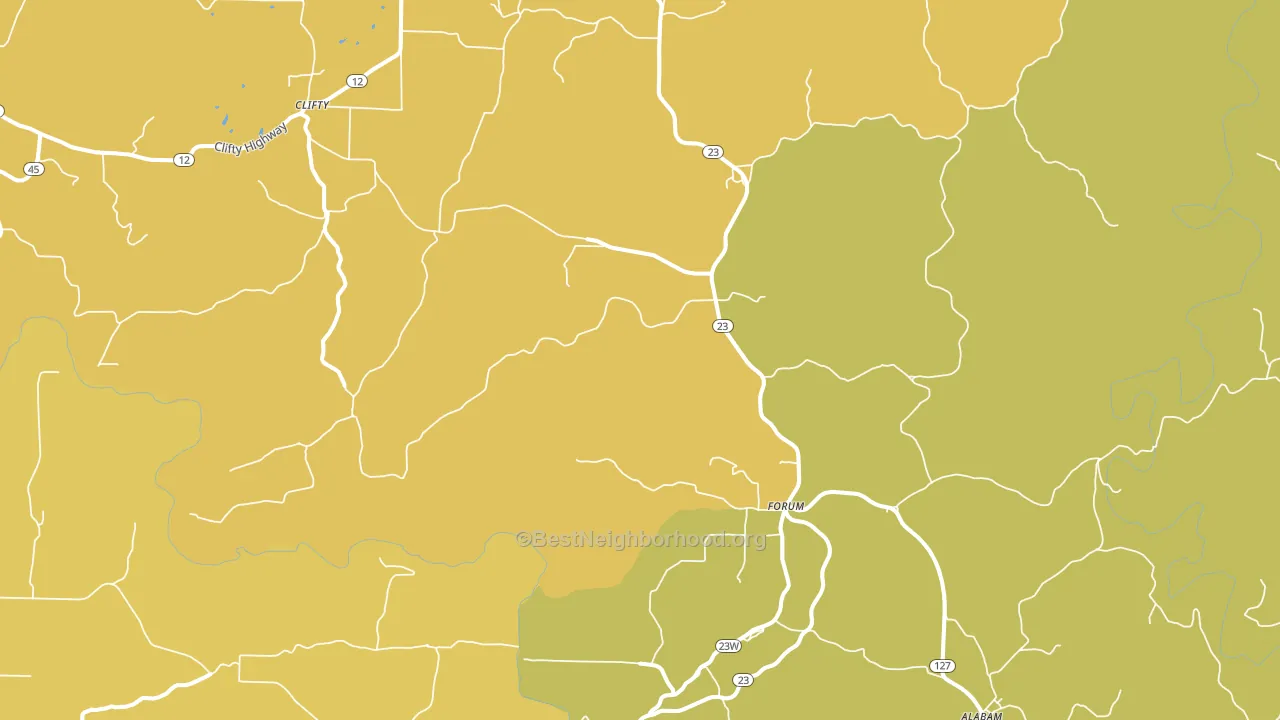 Forum, AR block-group voter-turnout map