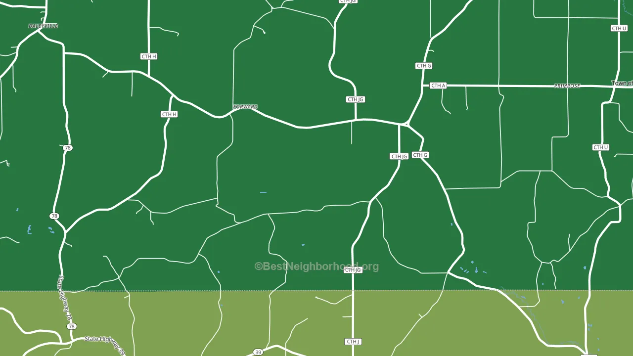 Forward, WI block-group voter-turnout map