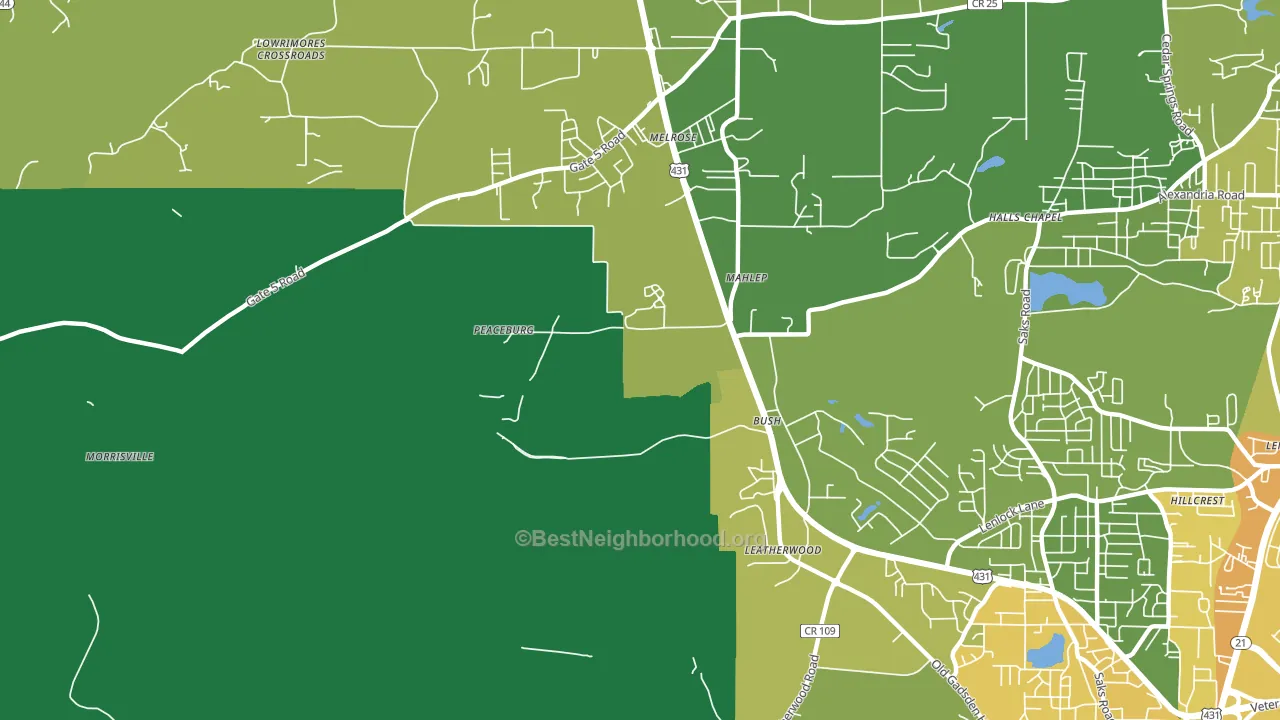 Fosheeton, AL block-group voter-turnout map