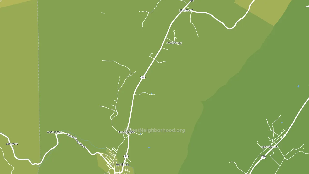 Fossilville, PA block-group voter-turnout map
