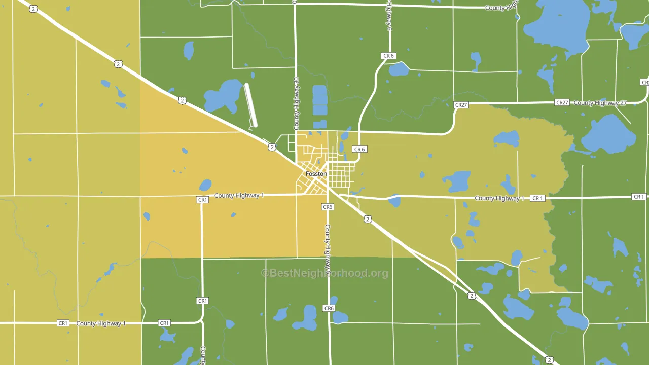 Fosston, MN block-group voter-turnout map