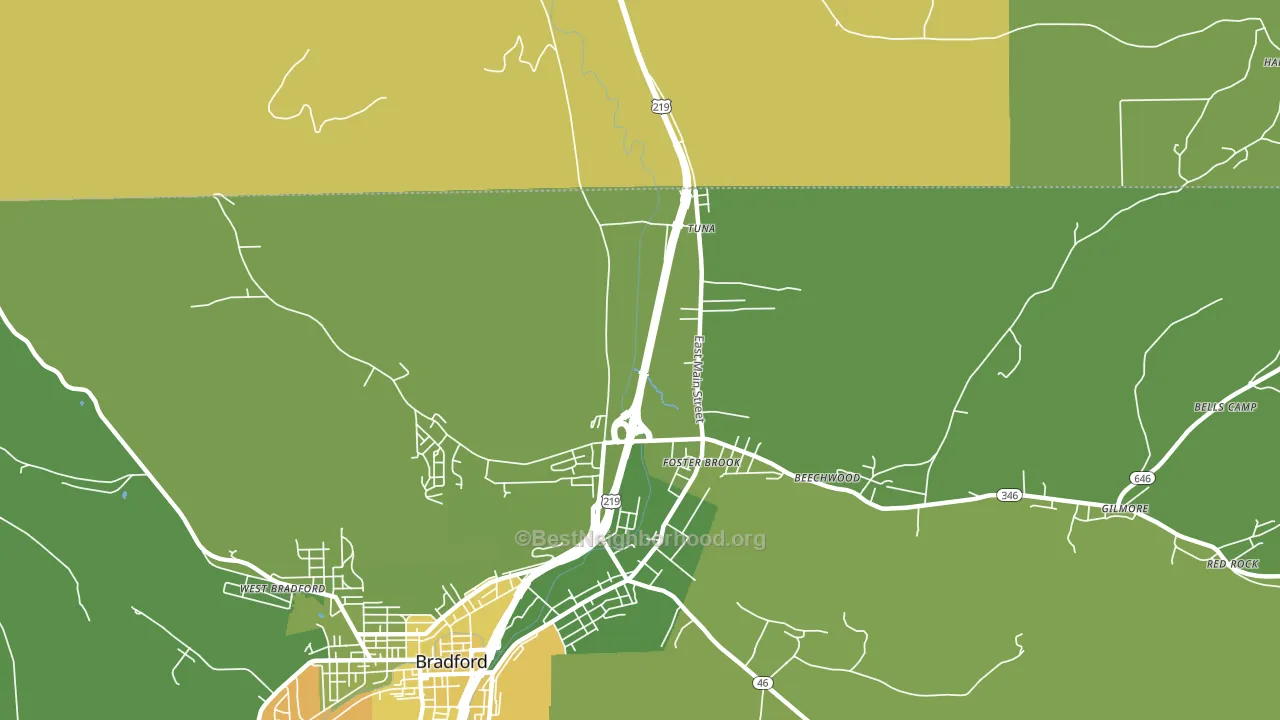 Foster Brook, PA block-group voter-turnout map