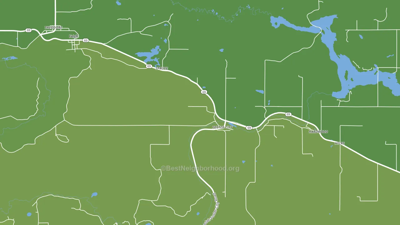 Foster City, MI block-group voter-turnout map
