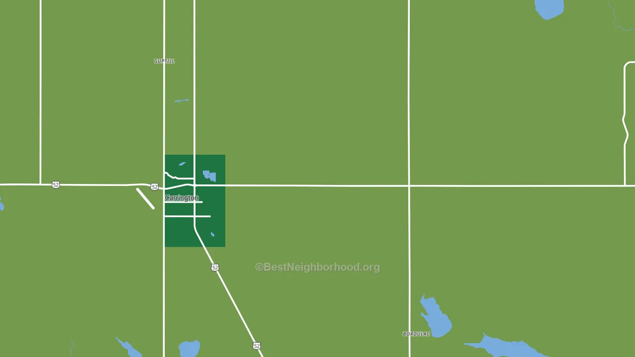 Foster County, ND block-group voter-turnout map
