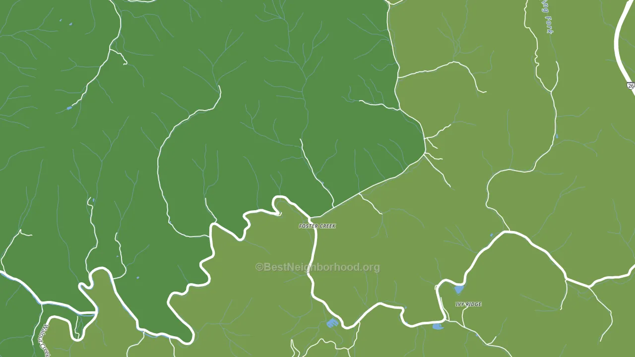 Foster Creek, NC block-group voter-turnout map