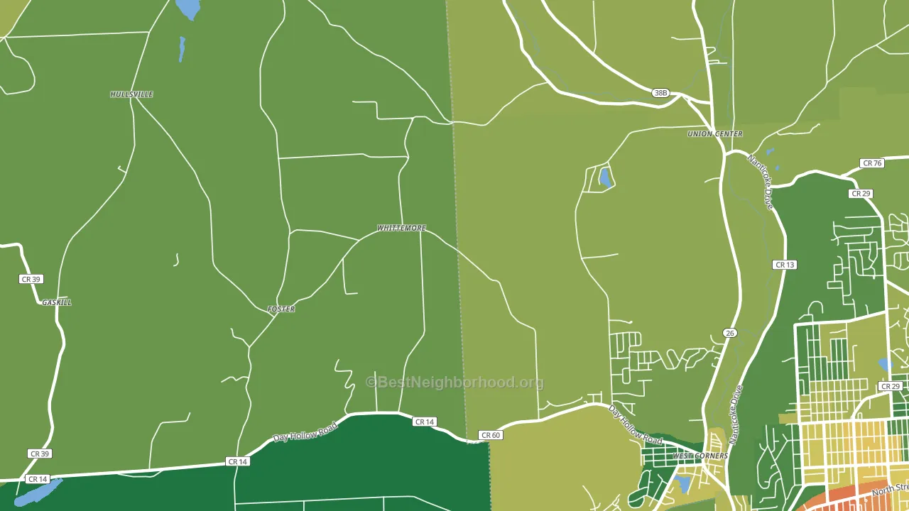 Foster, NY block-group voter-turnout map