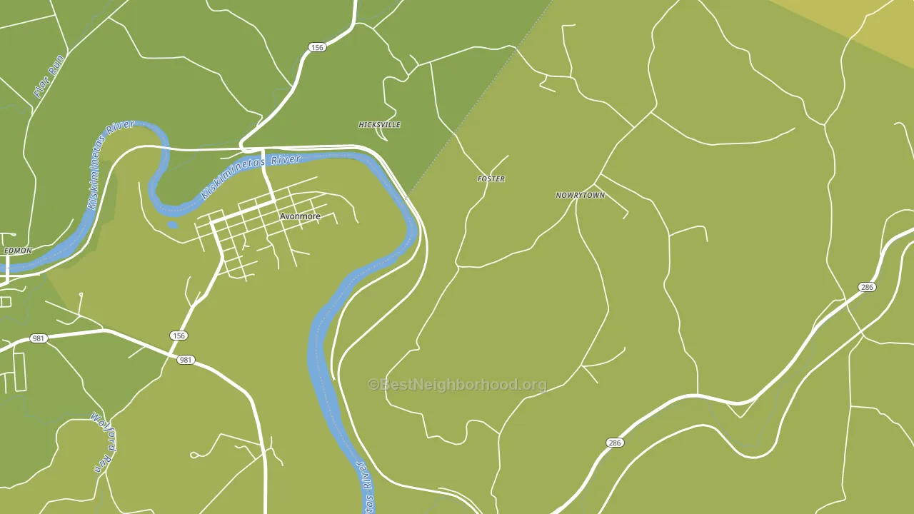 Foster, PA block-group voter-turnout map