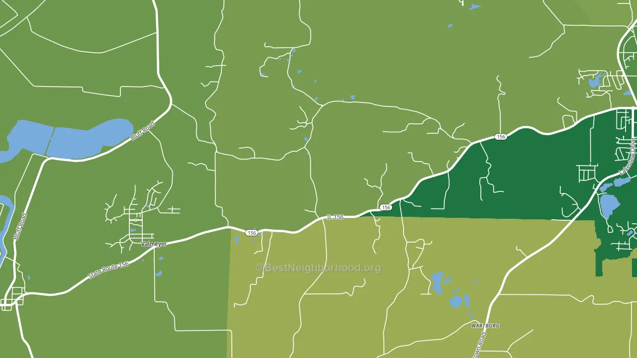 Foster Pond, IL block-group voter-turnout map