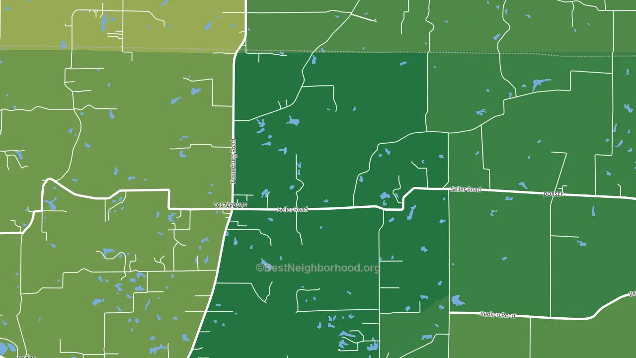 Fosterburg, IL block-group voter-turnout map