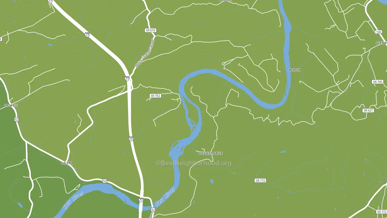 Fosters Falls, VA block-group voter-turnout map