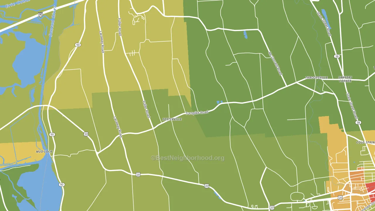 Fosterville, NY block-group voter-turnout map