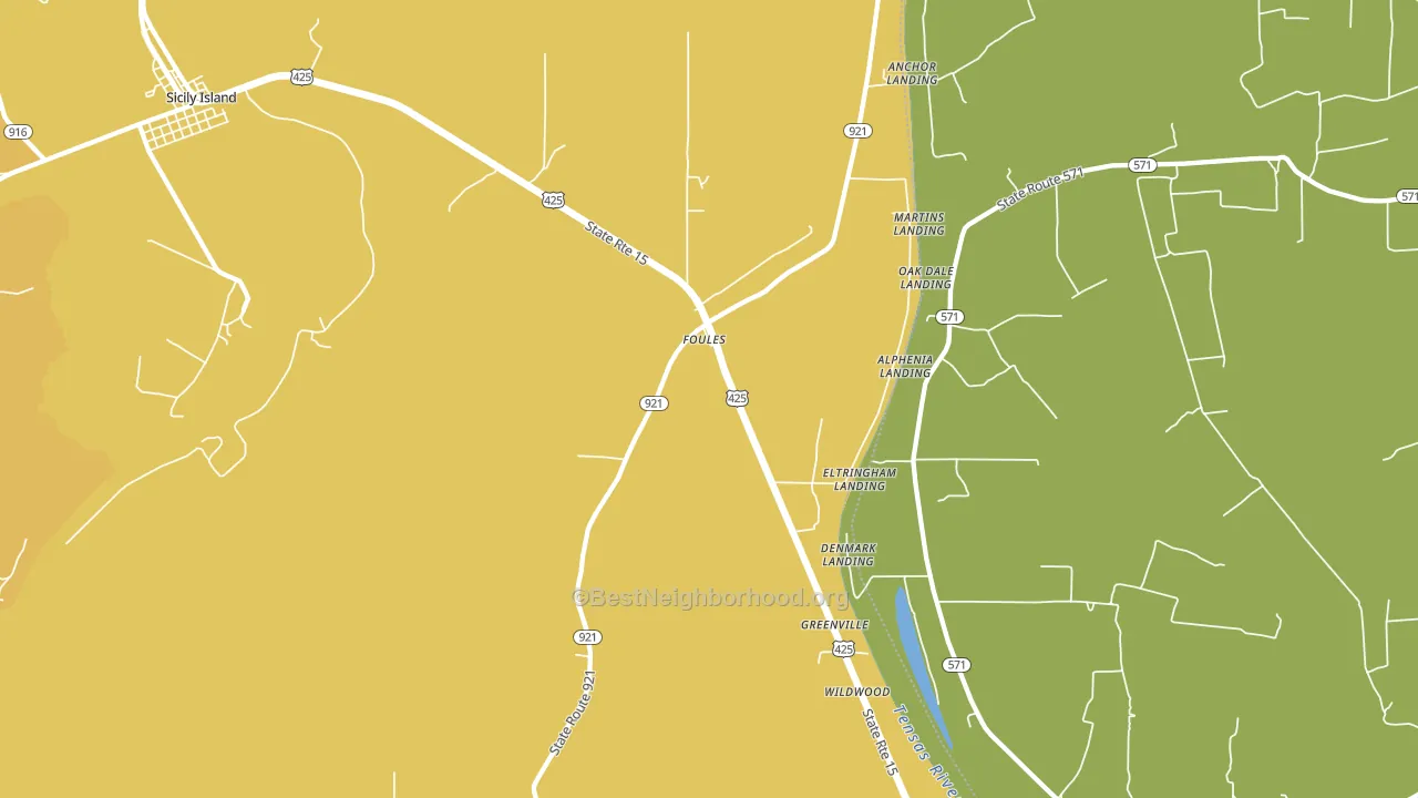Foules, LA block-group voter-turnout map