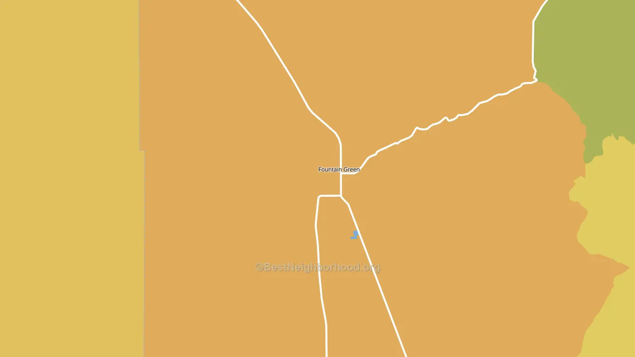 Fountain Green, UT block-group voter-turnout map