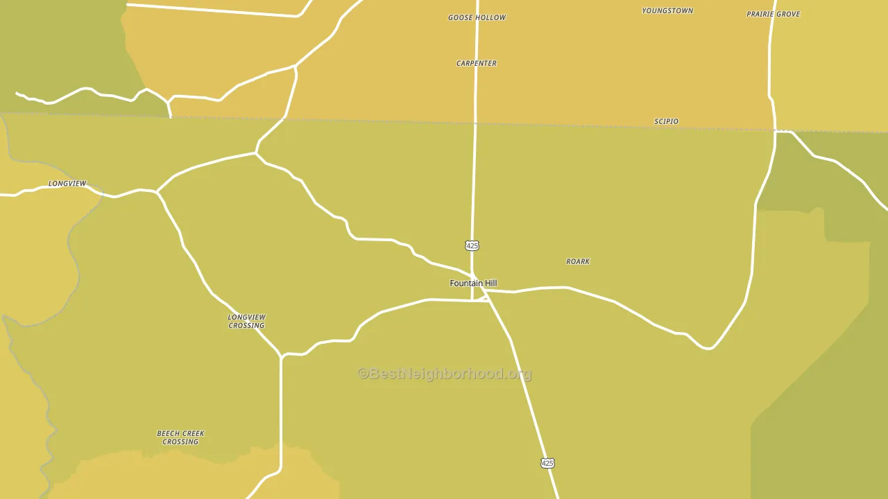 Fountain Hill, AR block-group voter-turnout map