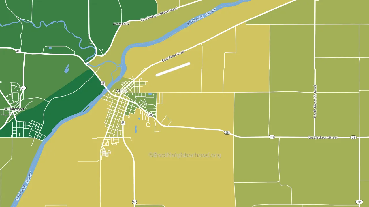 Fountain, IN block-group voter-turnout map