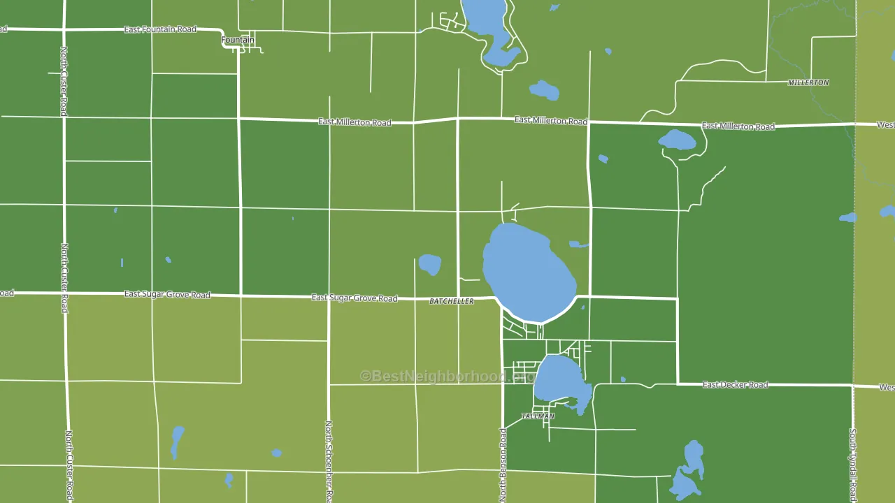 Fountain, MI block-group voter-turnout map