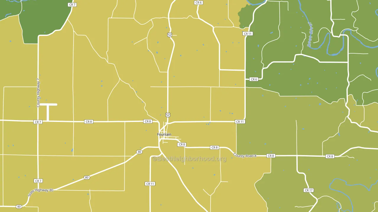 Fountain, MN block-group voter-turnout map