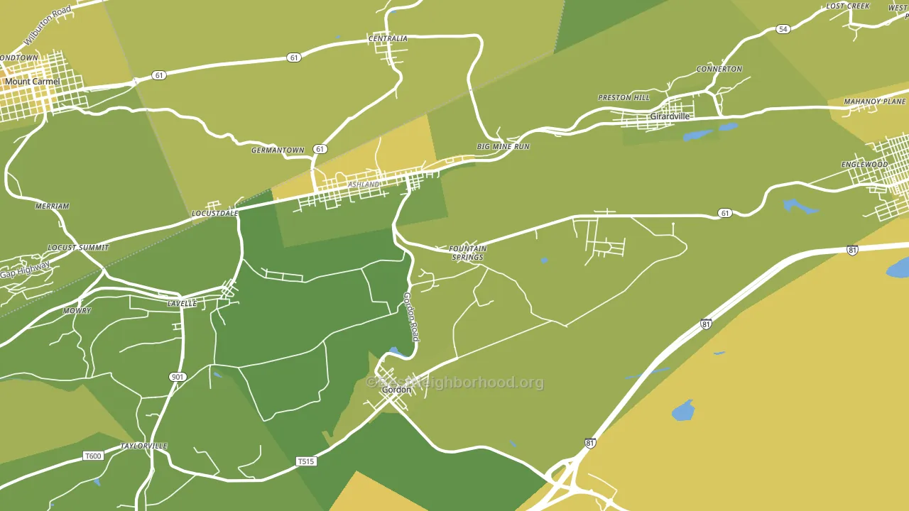 Fountain Springs, PA block-group voter-turnout map