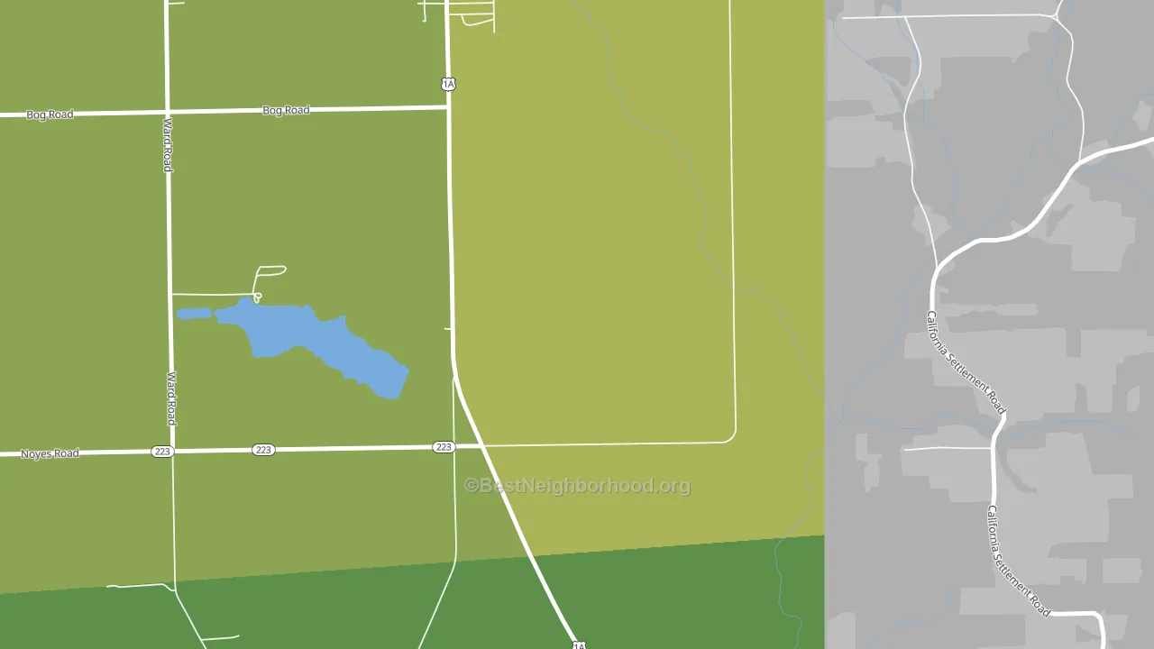 Four Corners, ME block-group voter-turnout map