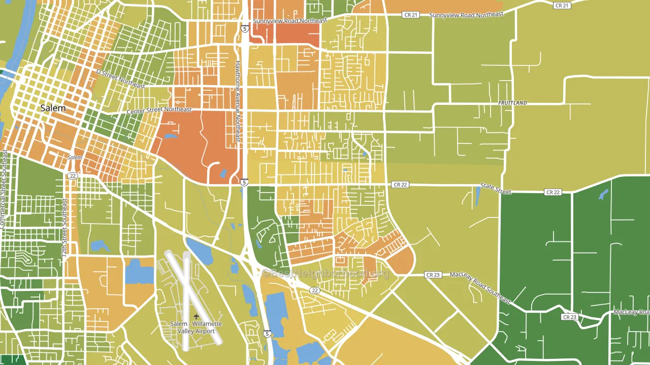 Four Corners, OR block-group voter-turnout map