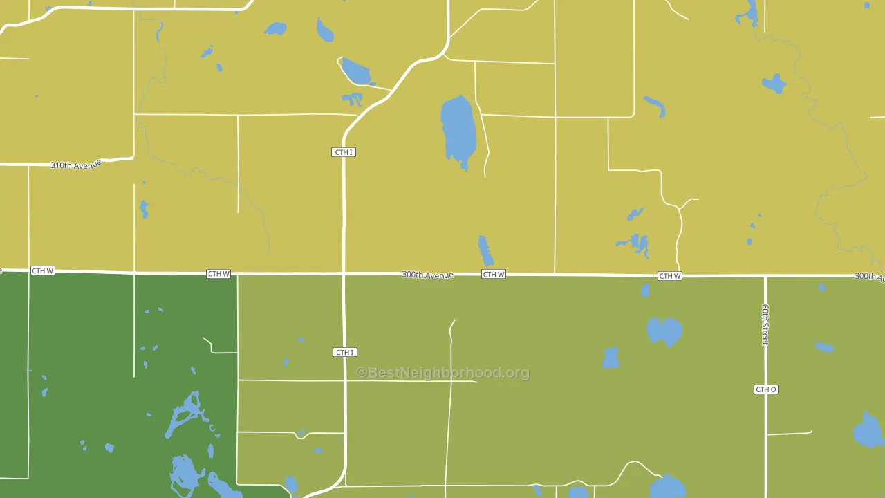 Four Corners, WI block-group voter-turnout map