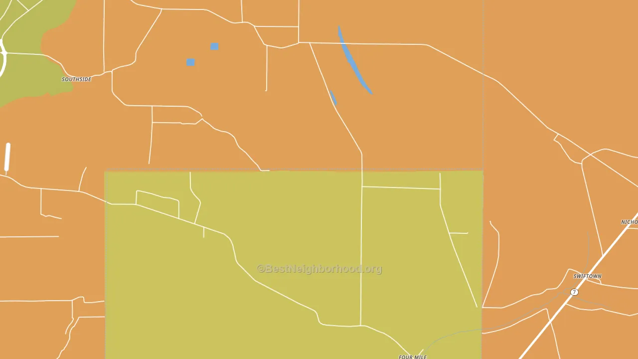 Four Mile, MS block-group voter-turnout map