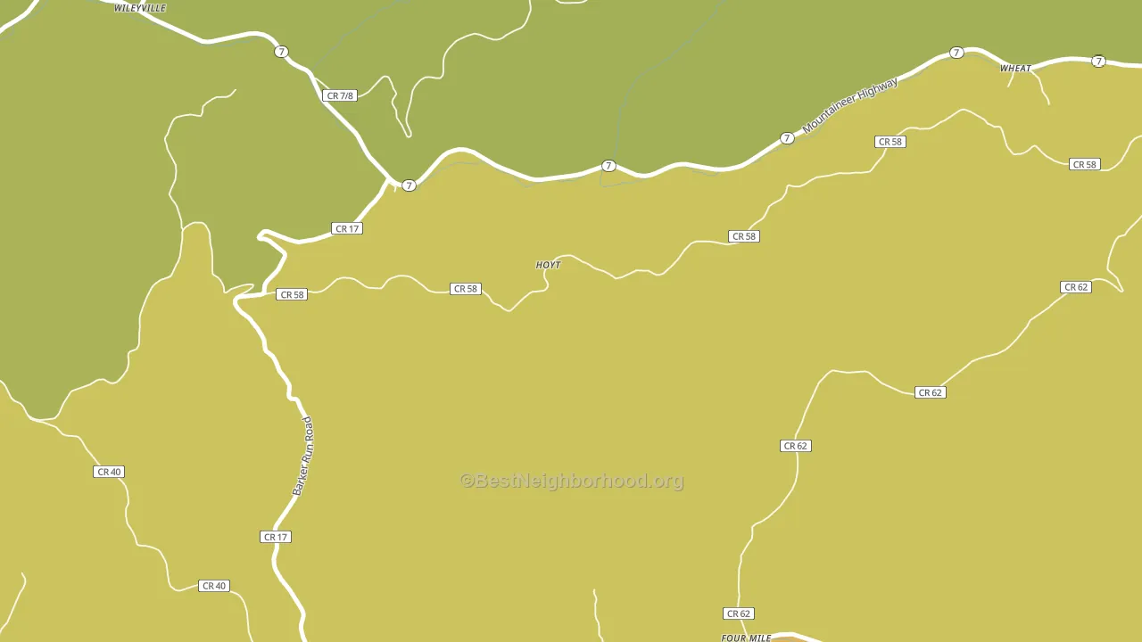 Four Mile, WV block-group voter-turnout map
