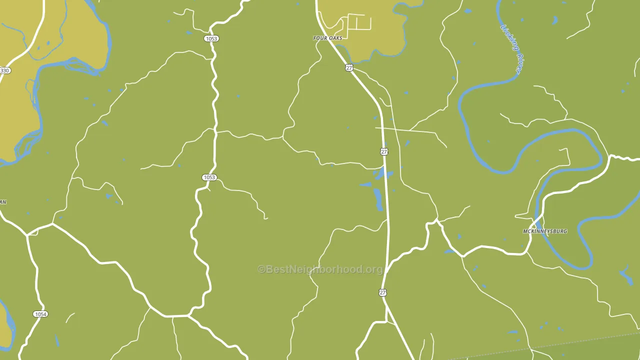 Four Oaks, KY block-group voter-turnout map