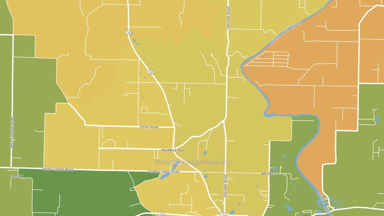 Fourmile Hill, AR block-group voter-turnout map