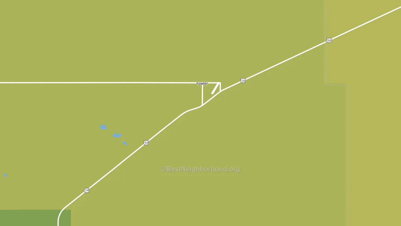 Fowler, KS block-group voter-turnout map
