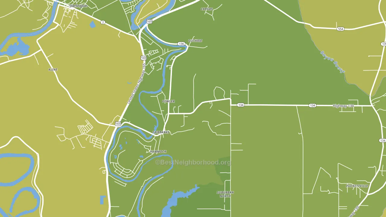 Fowler, LA block-group voter-turnout map