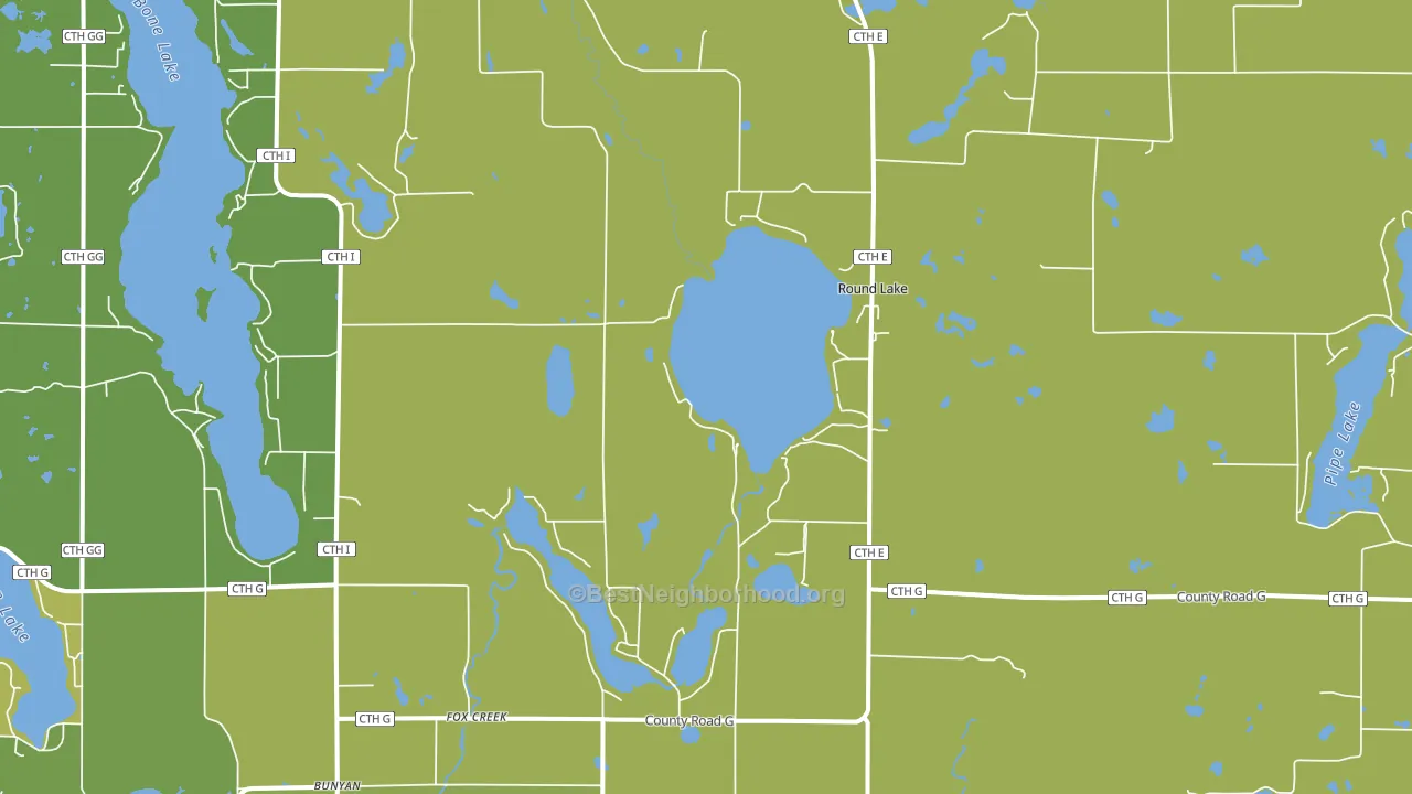 Fox Creek, WI block-group voter-turnout map