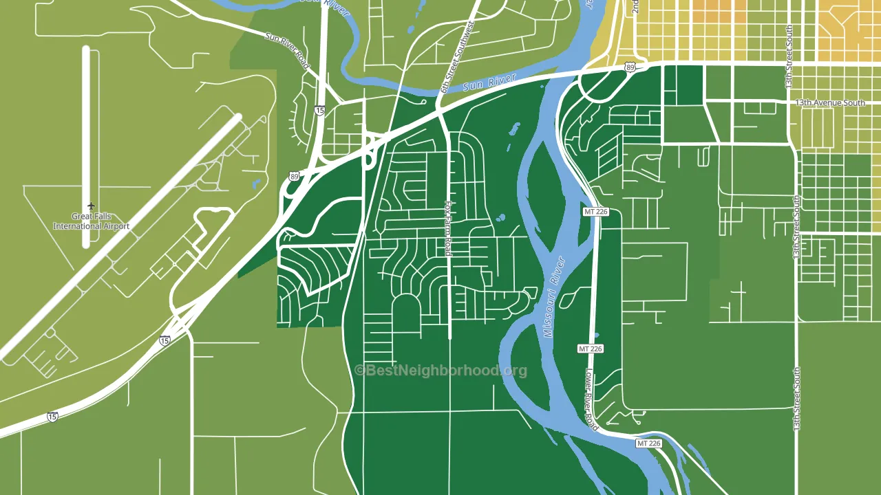 Fox Farm, Great Falls, MT block-group voter-turnout map