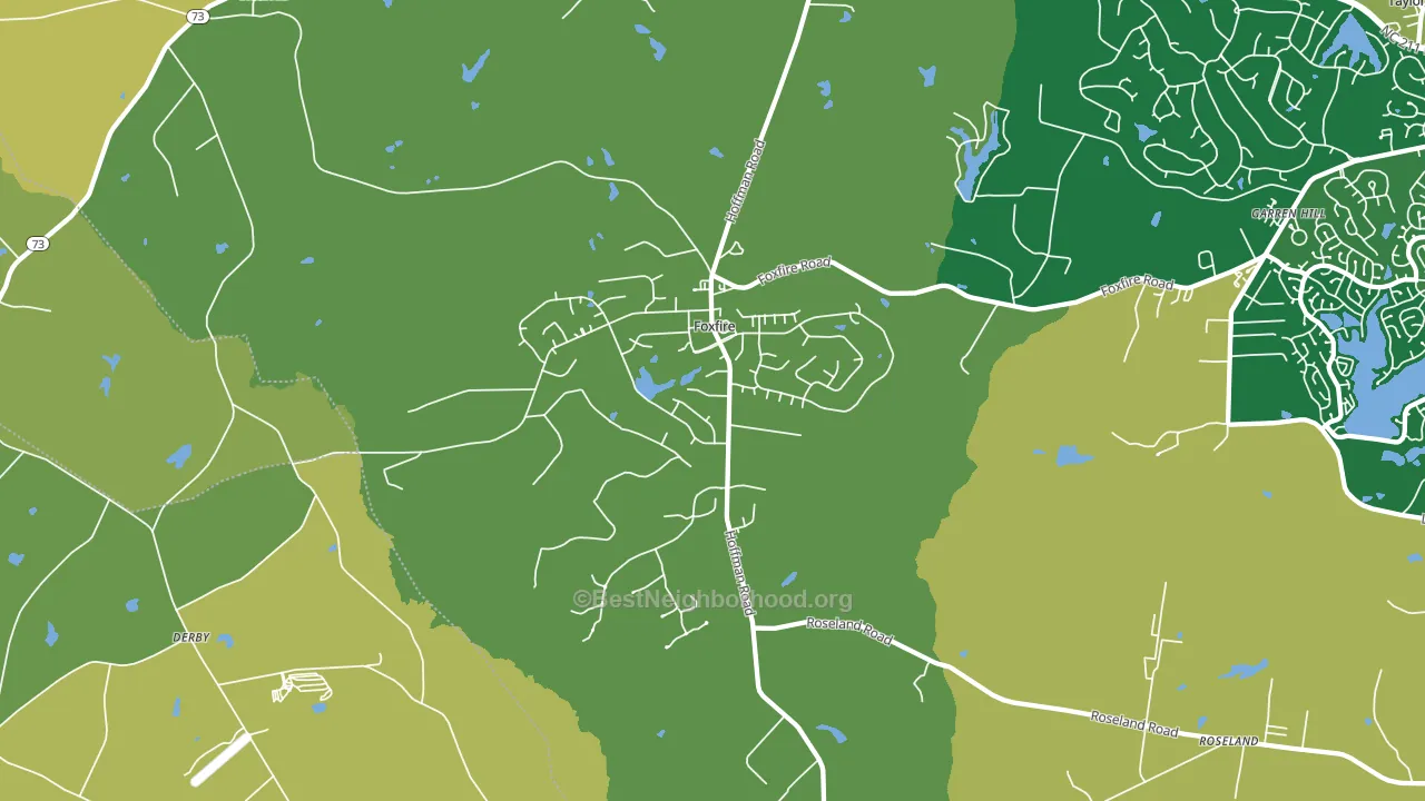 Foxfire, NC block-group voter-turnout map