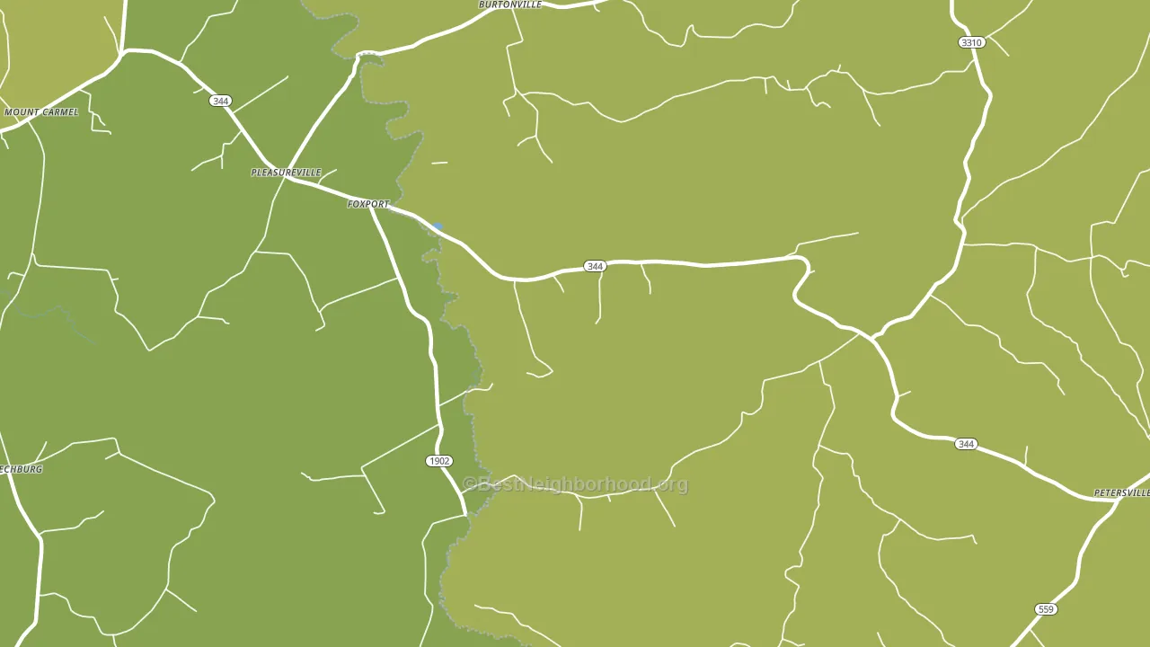 Foxport, KY block-group voter-turnout map