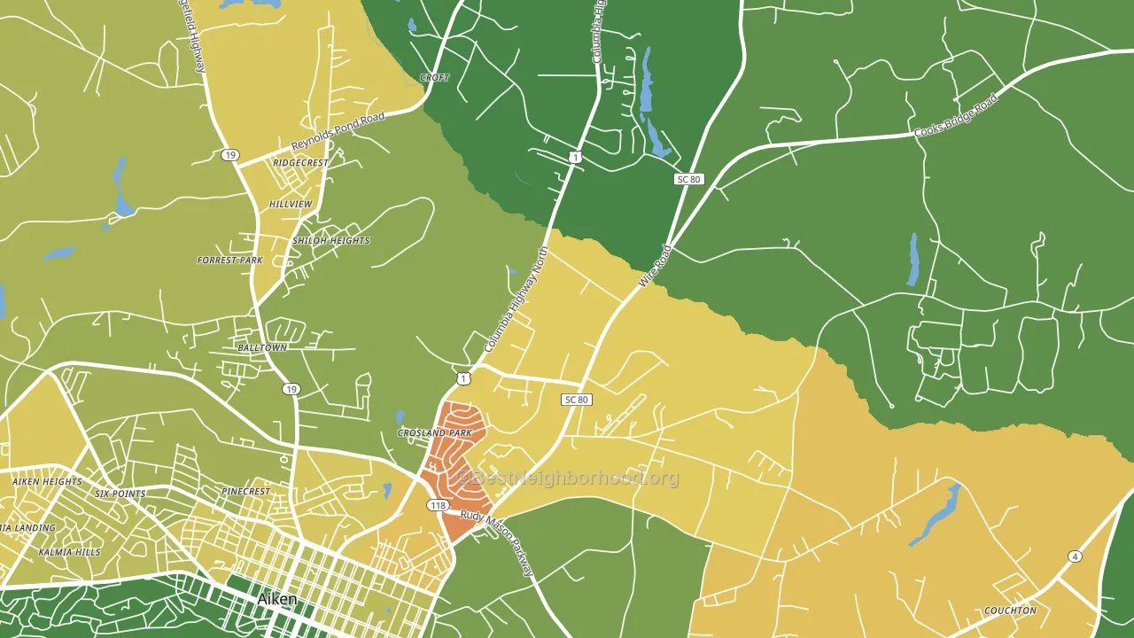 Foxtown, SC block-group voter-turnout map