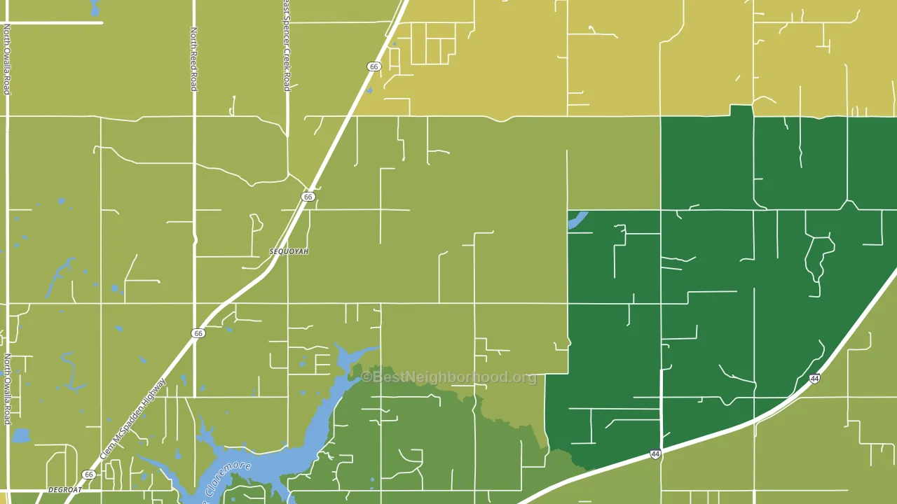 Foyil, OK block-group voter-turnout map