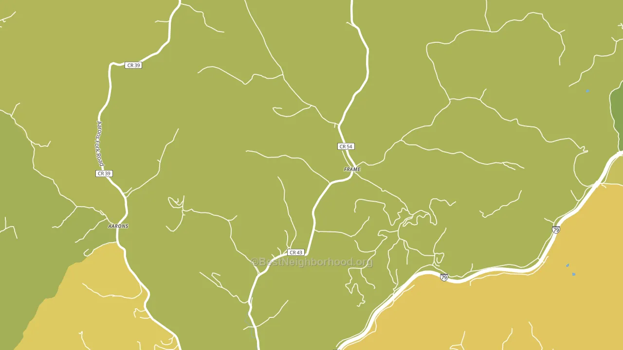 Frame, WV block-group voter-turnout map
