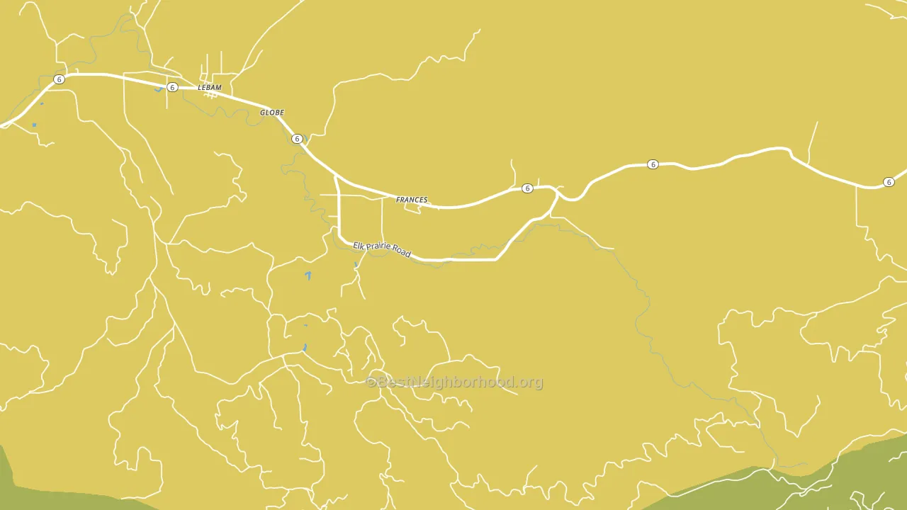 Frances, WA block-group voter-turnout map