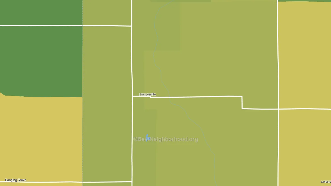 Francesville, IN block-group voter-turnout map