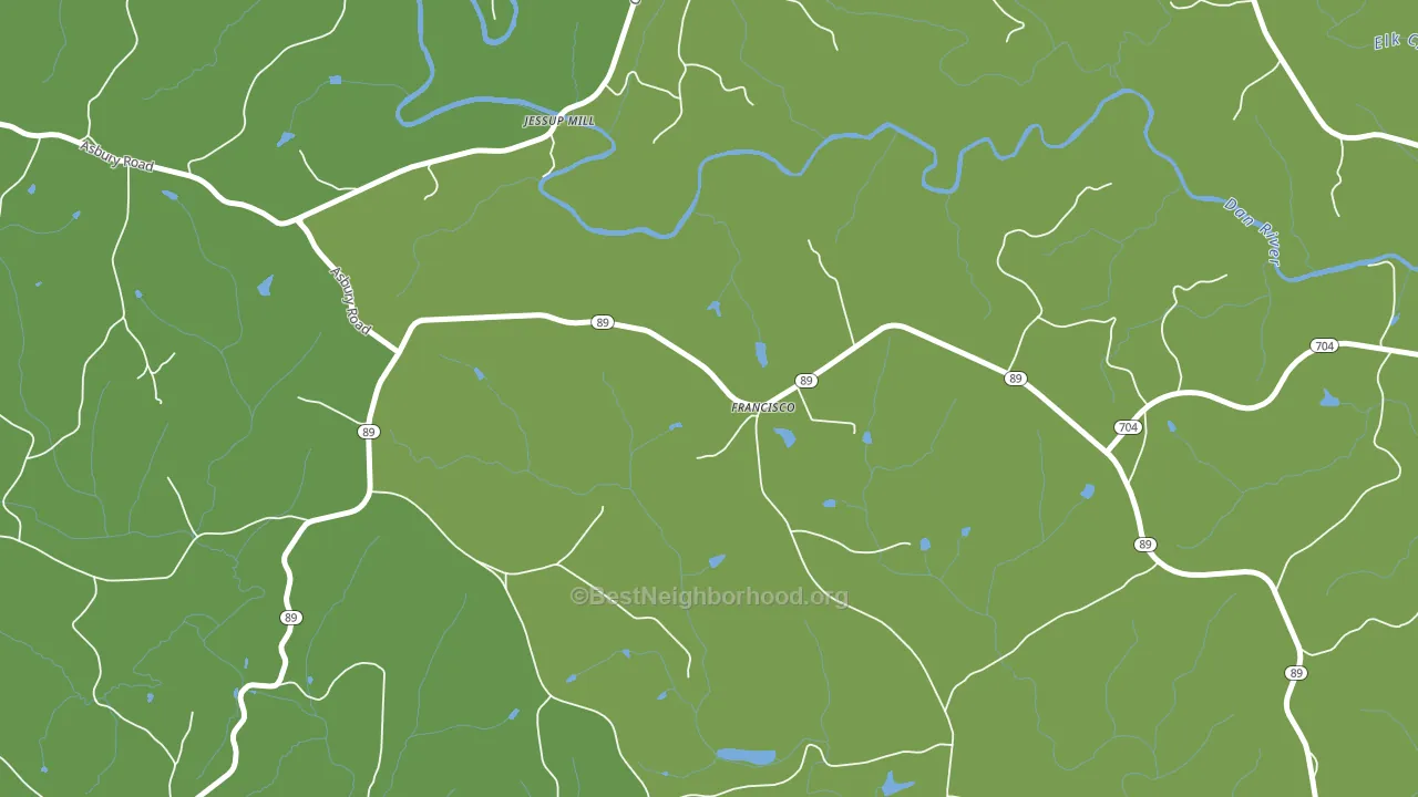 Francisco, NC block-group voter-turnout map