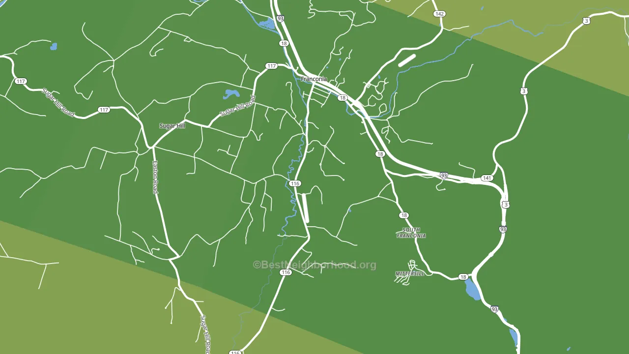 Franconia, NH block-group voter-turnout map