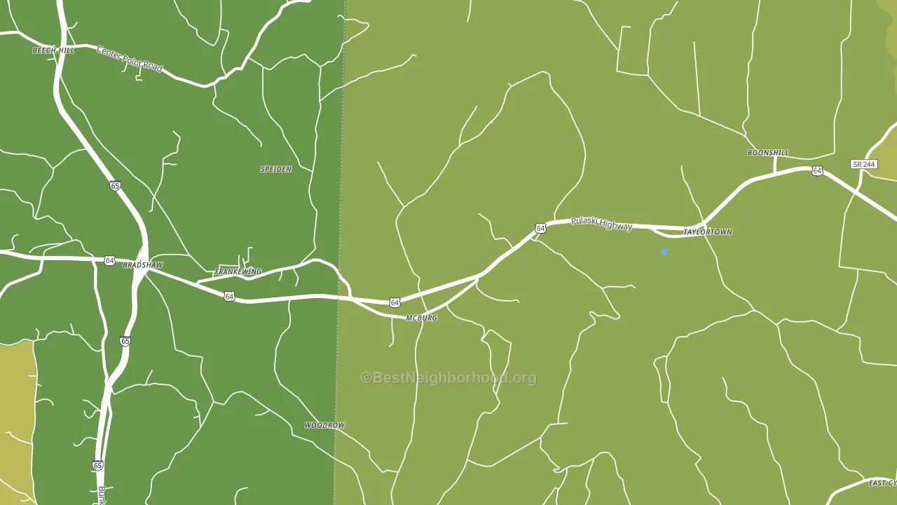Frankewing, TN block-group voter-turnout map