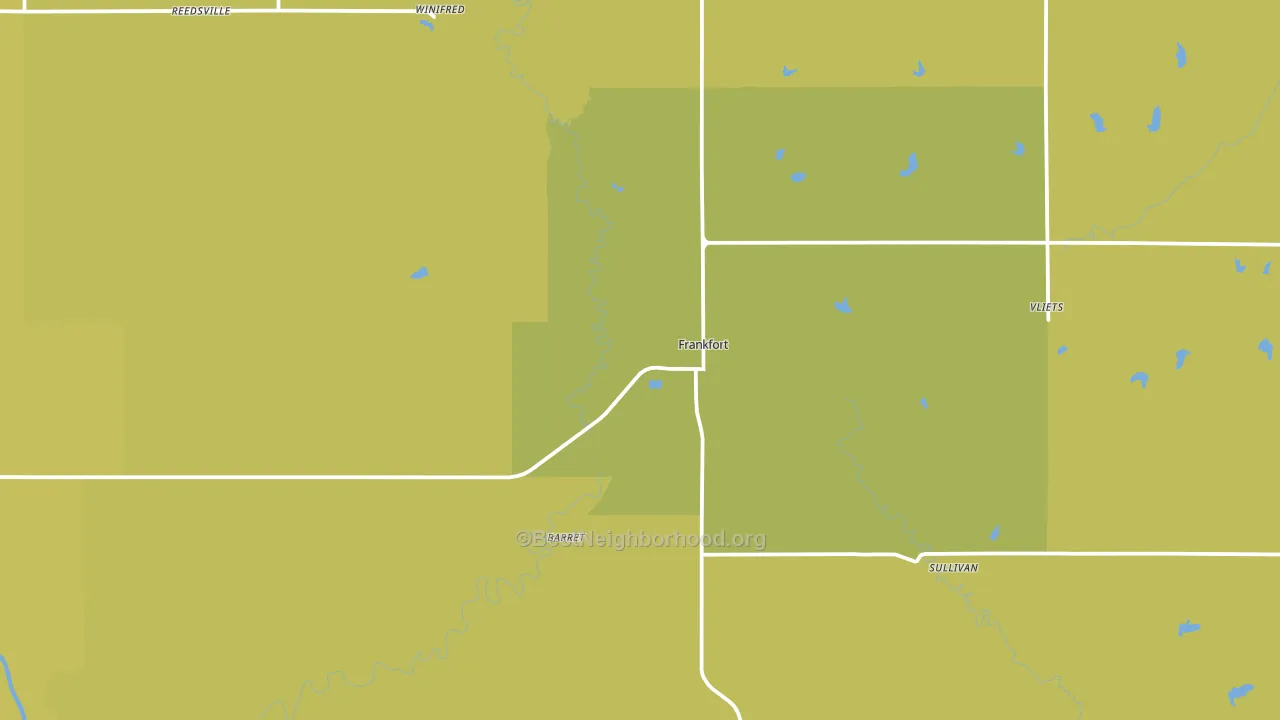 Frankfort, KS block-group voter-turnout map