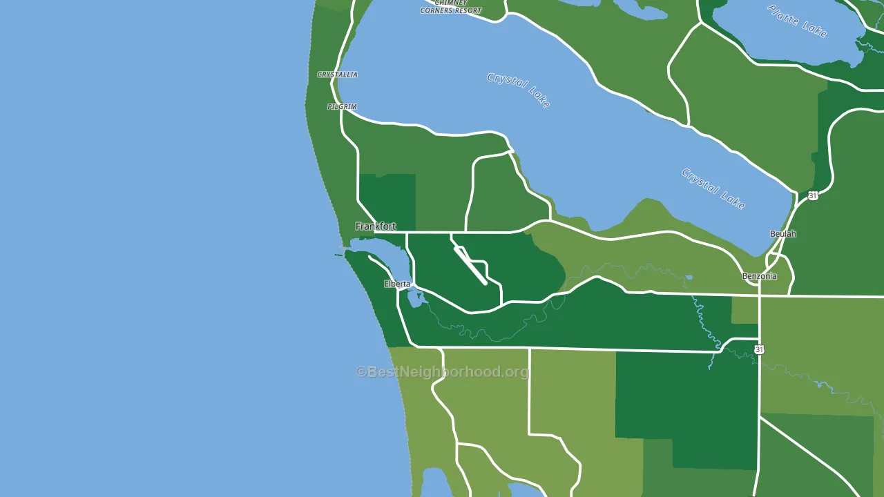 Frankfort, MI block-group voter-turnout map